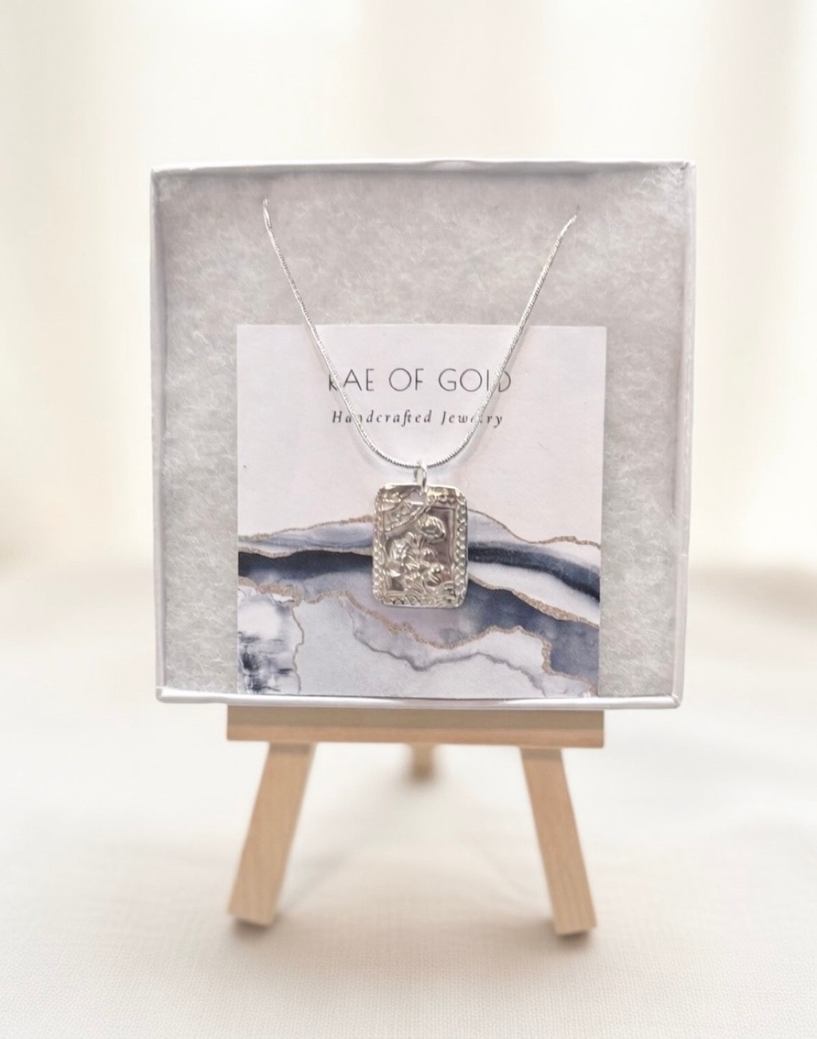 Silver Stamp Necklace