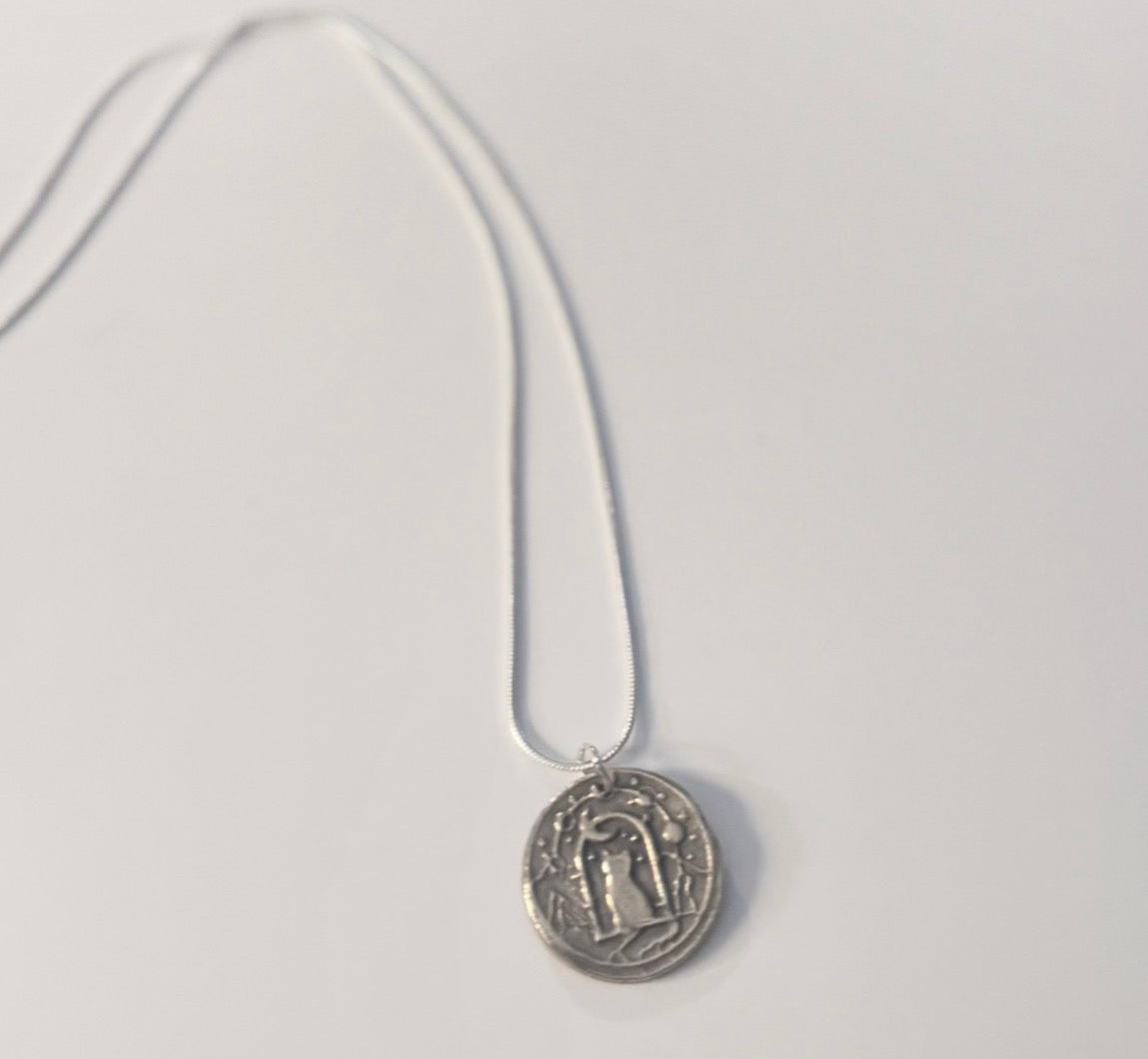 Ghost Bronze Cat Pendant