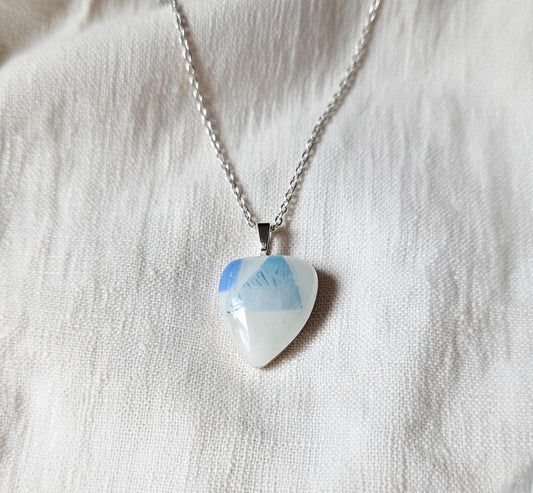 Icy Fused Glass Necklace
