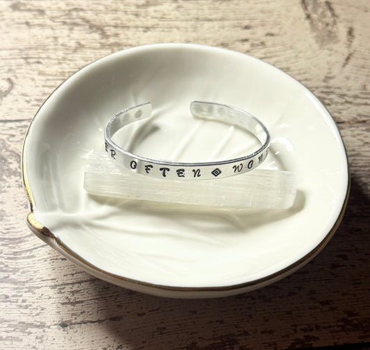 Hand-Stamped Wander Often 🔹 Wonder Always Bangle