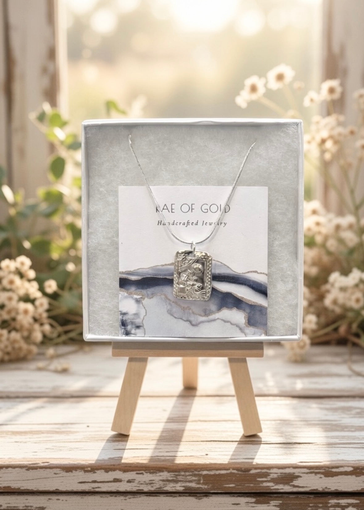 Silver Stamp Necklace