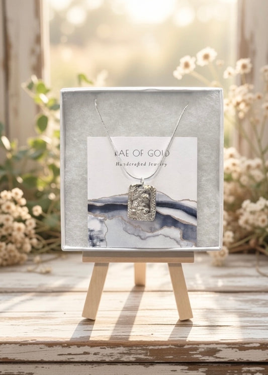 Silver Stamp Necklace