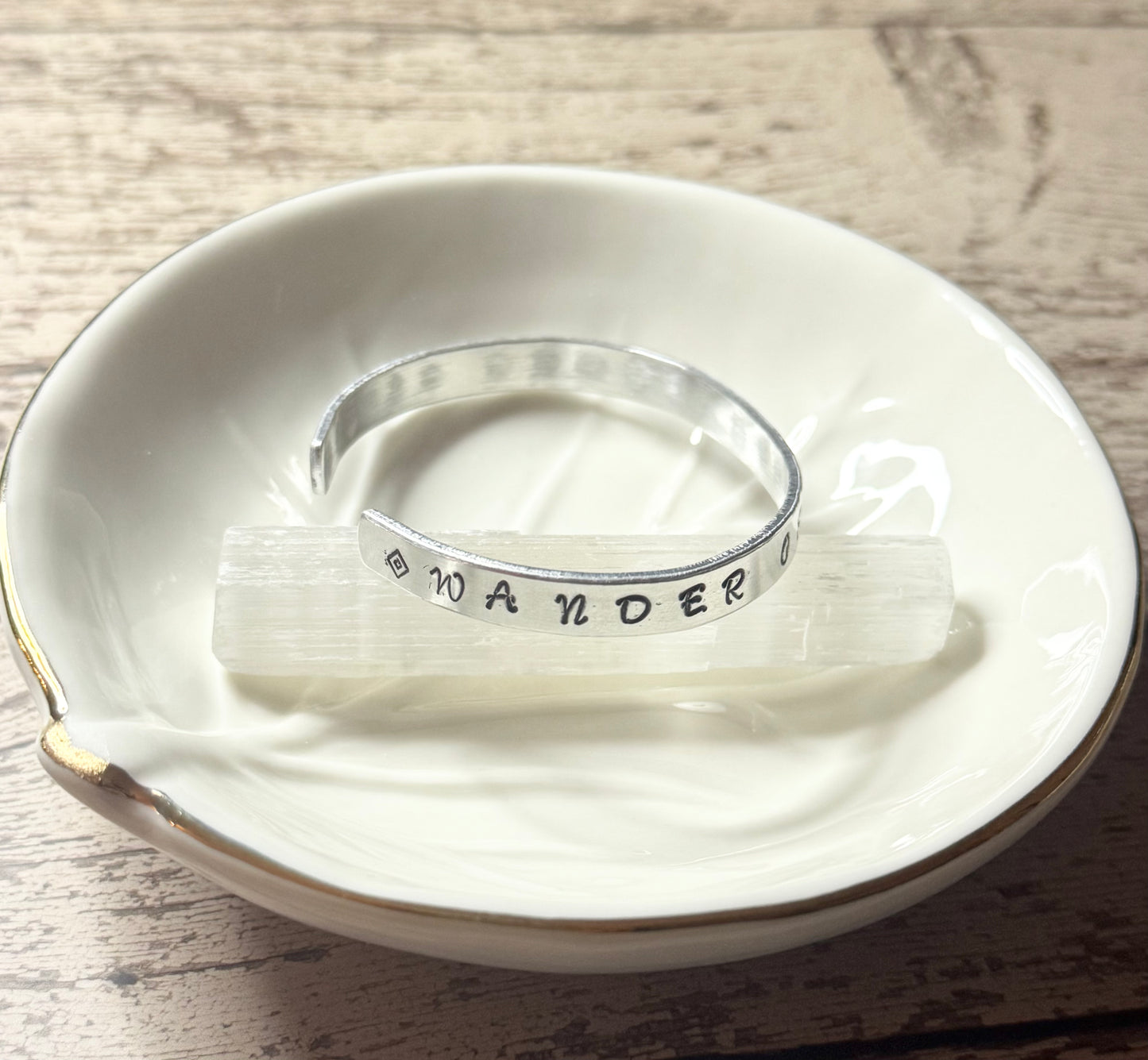 Hand-Stamped Wander Often 🔹 Wonder Always Bangle