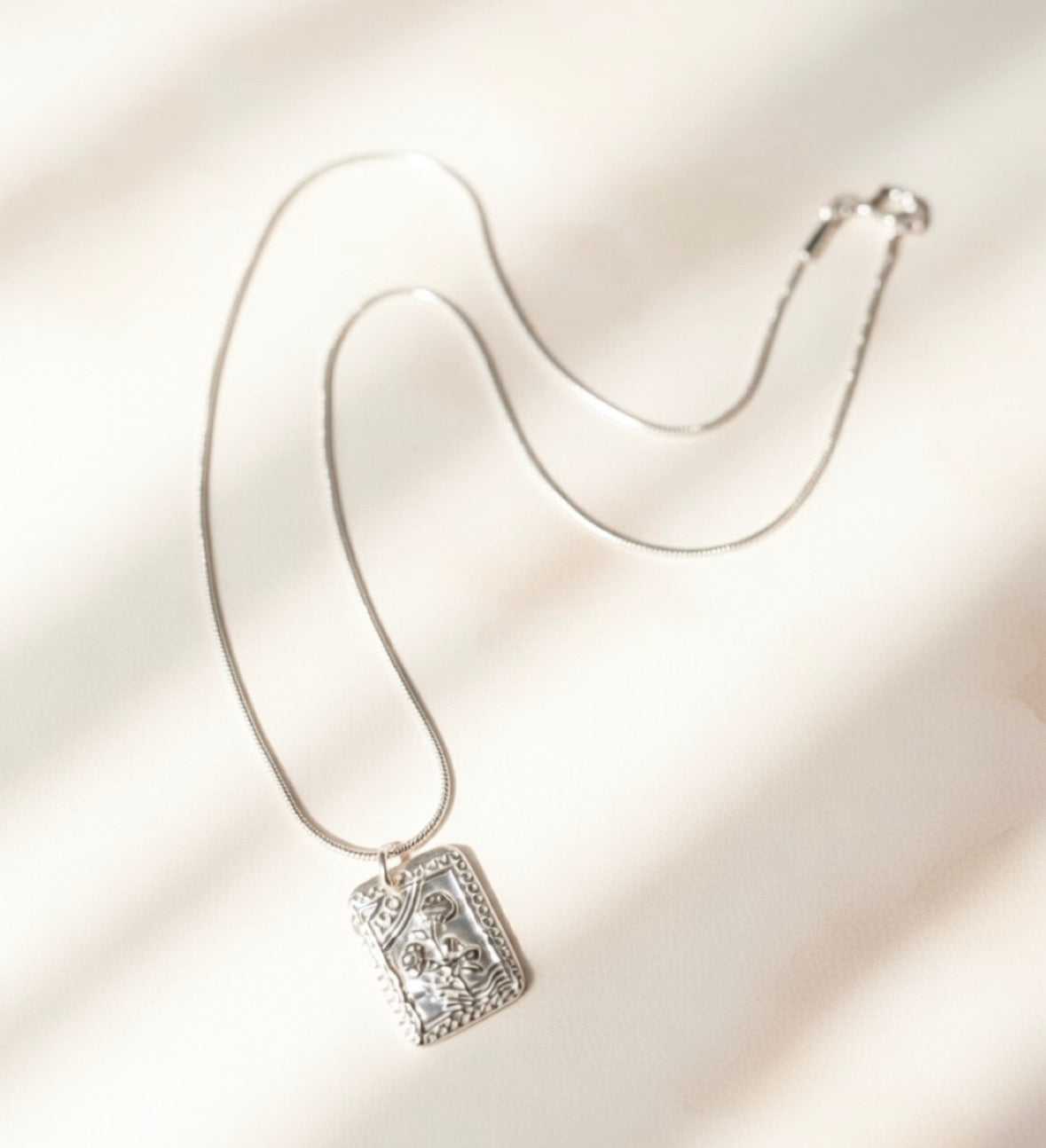Silver Stamp Necklace