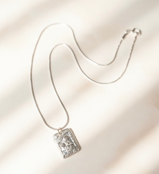 Silver Stamp Necklace