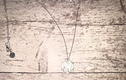 .999 Pure Silver Hand Fired One-of-a-Kind Fir Pendant Necklace