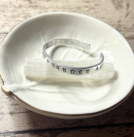 Hand-Stamped Wander Often 🔹 Wonder Always Bangle