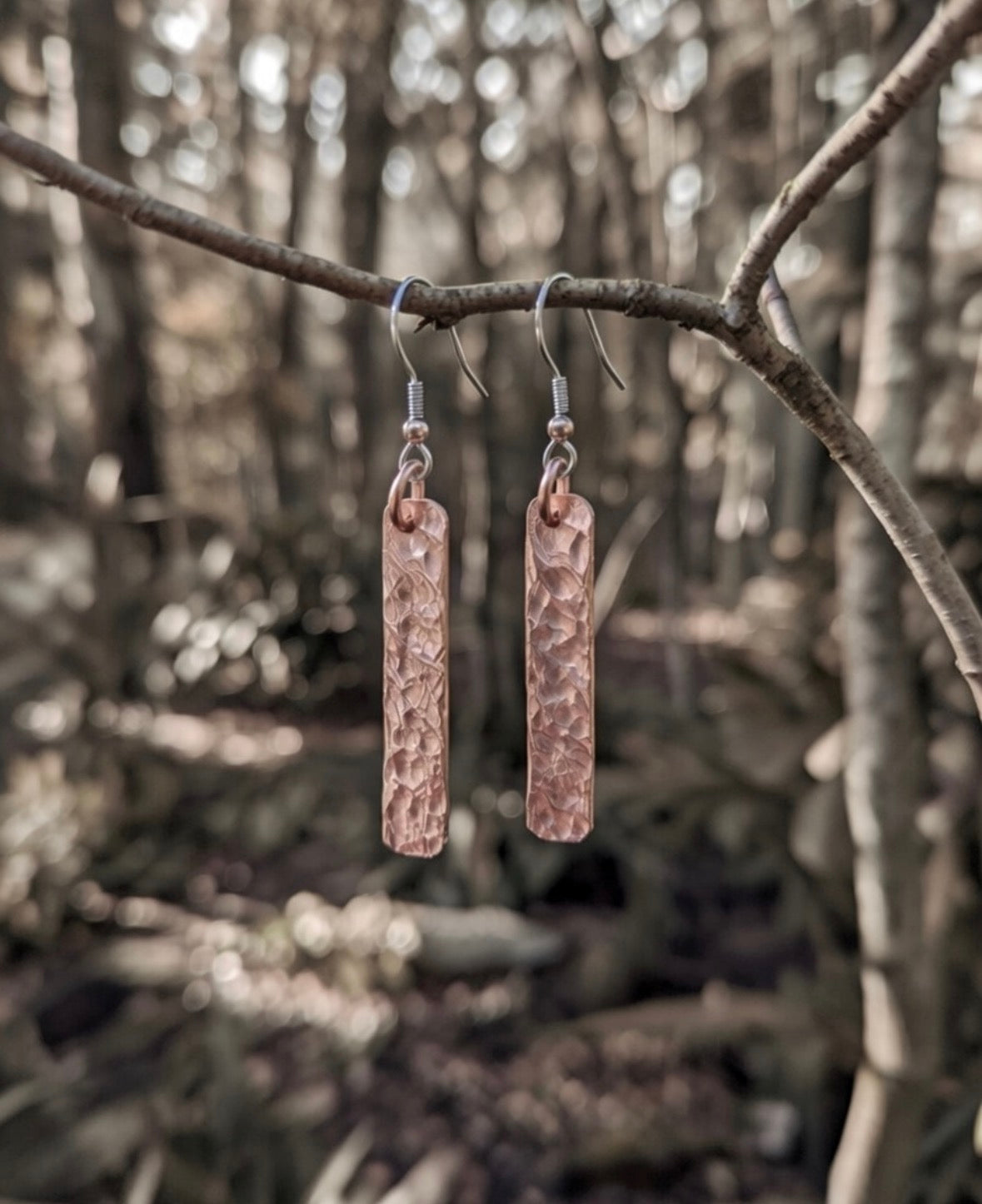 Copper Bar Earrings