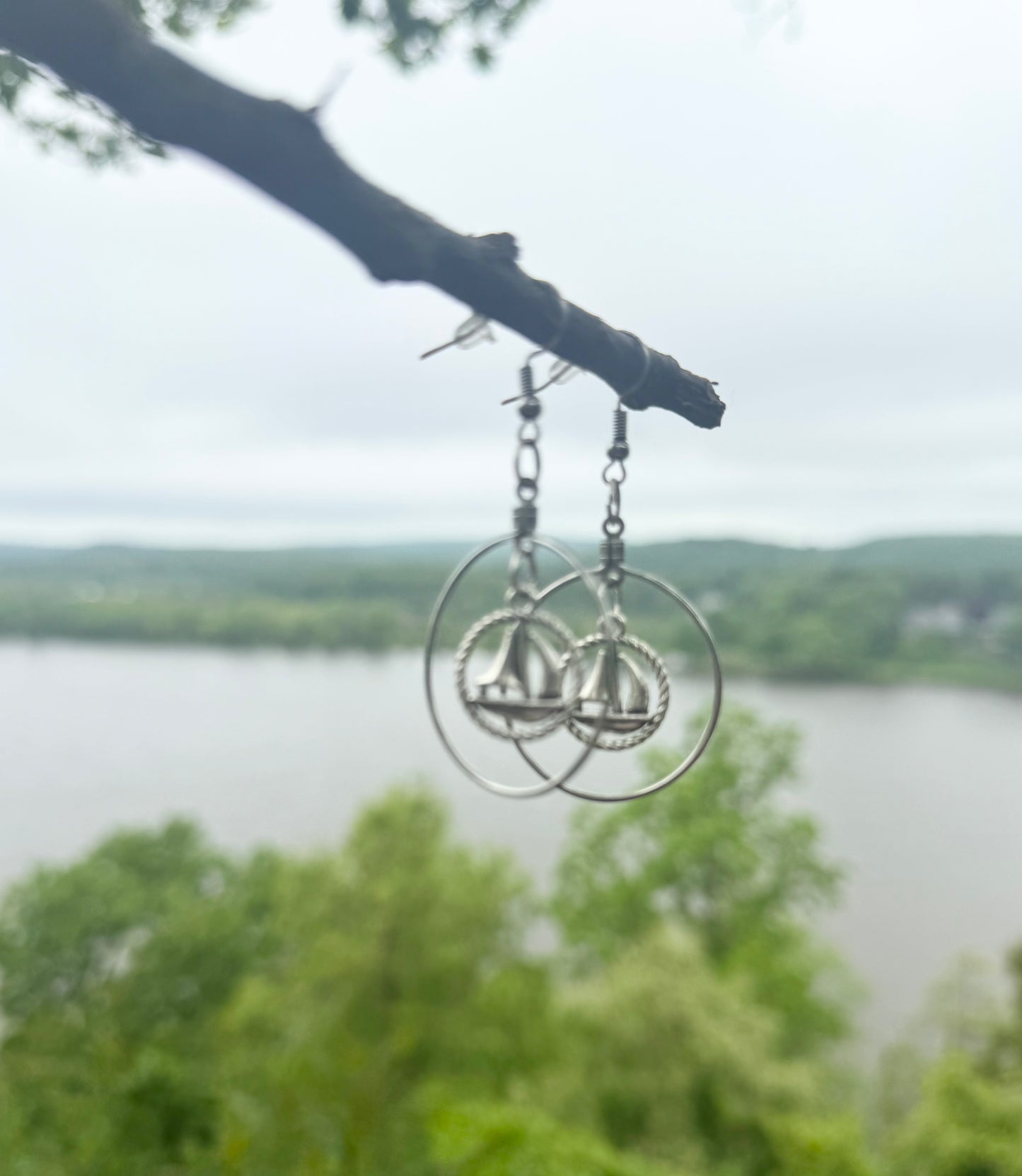 Sailboat Dangle Hoops