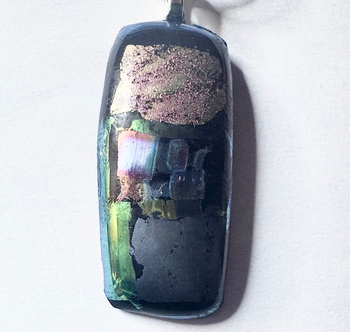 Lilypad Fused Glass Dichro Pendant